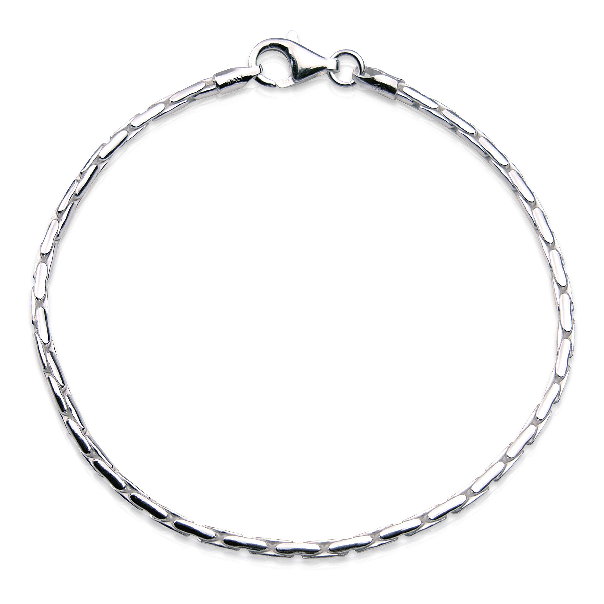 The Chain Company - Italian Cardano Sterling Silver 7.5" Inch 19.5cm Bracelet
