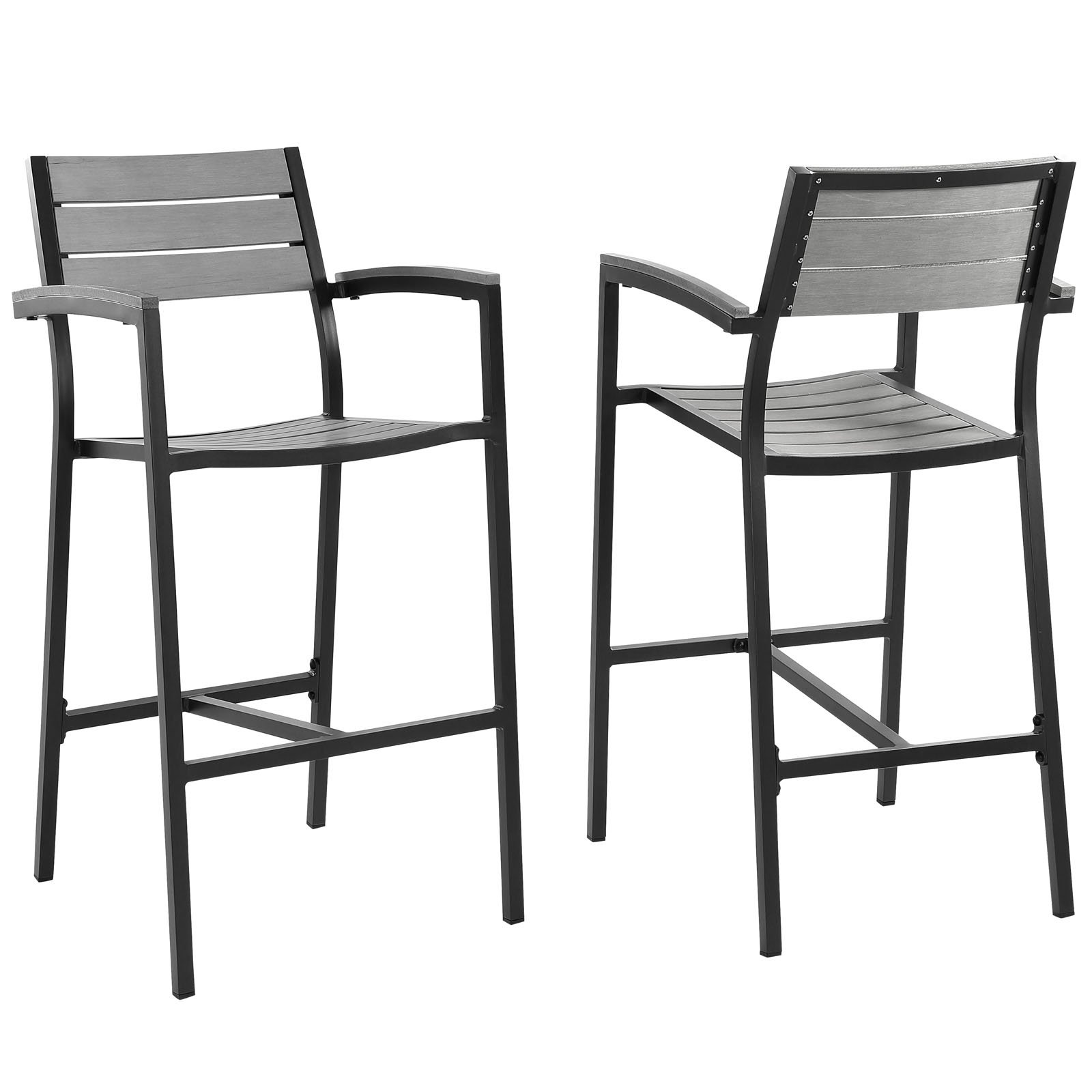 Photo 1 of ***FACTORY SEALED******TRUCK/TRAILER PICKUP ONLY******STOCK PHOTO FOR REFERENCE ONLY***
Modway Maine Aluminum Outdoor Patio Two Bar Stools in Brown Gray