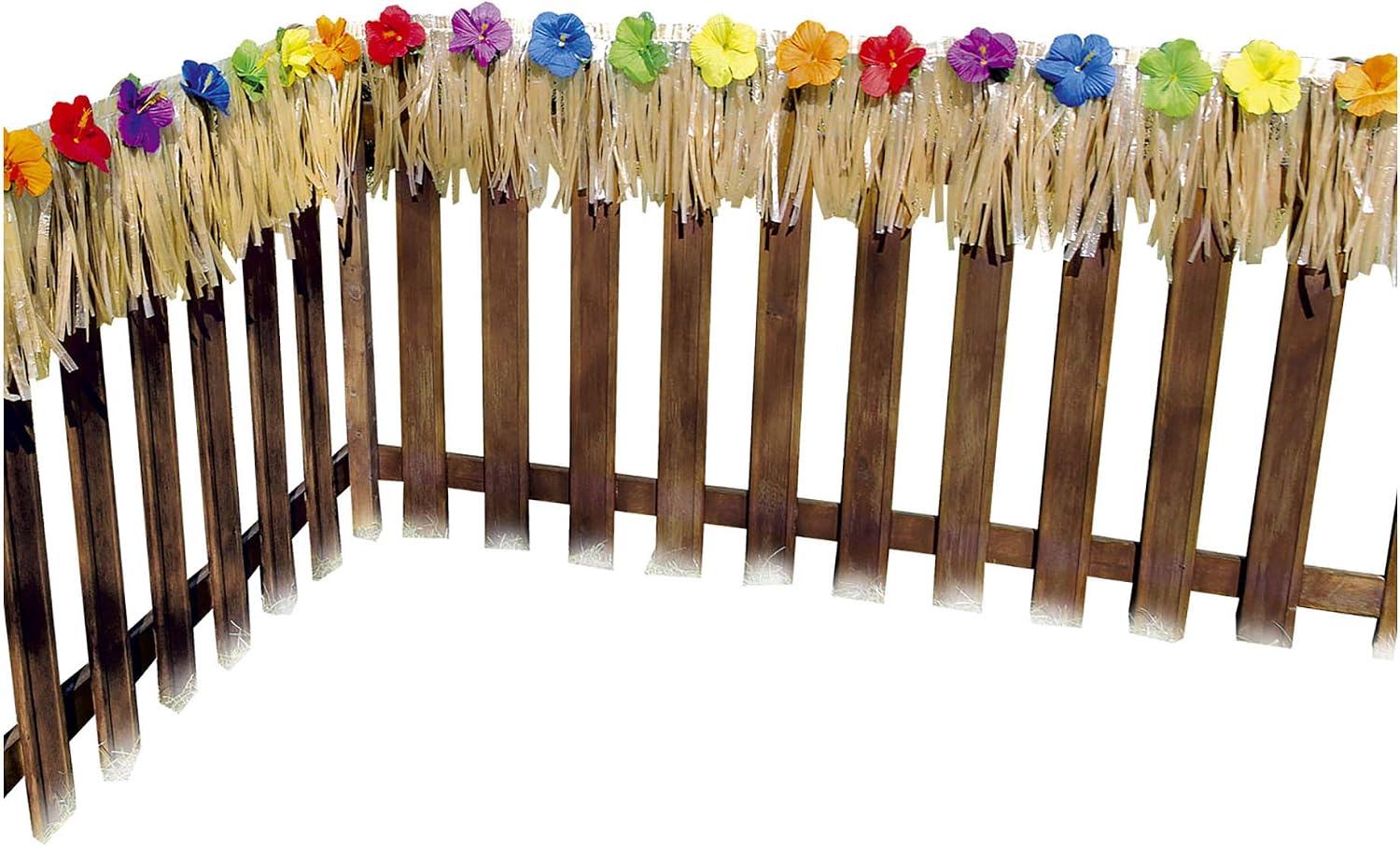 Tropical Tableskirt Flame Ret 730x30 Accessory for Table Cloth Tablecover Fancy Dress, Multicoloured
