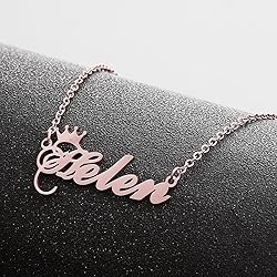 SKQIR Personalized Name Necklace Rose Gold