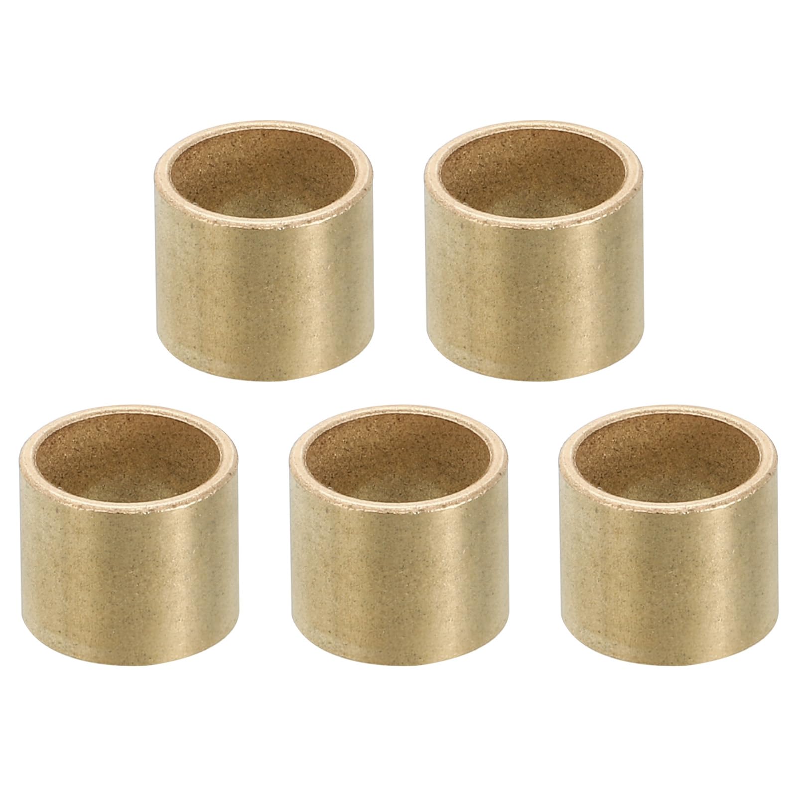 PATIKIL M10 Brass Spacers, 5 Pcs Metal Spacer Brass 10mm ID x 12mm OD x 10mm L Brass Spacers Screw Standoff for 3/8 Inch or M10 Screw