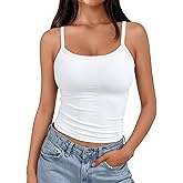 Trendy Queen Womens Camisole Spaghetti Strap Tank Tops Crop Going Out Adjustable Cute Tops Summer Clothes
