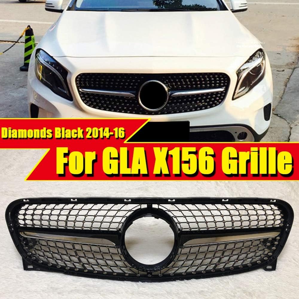 X156 diamond grille grill ABS glossy black no logo for Mercedes GLA Class Sport GLA180 200 250 GLA45 looking for grill 14-16