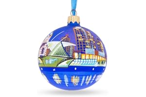 BESTPYSANKY Milwaukee, Wisconsin Glass Ball Christmas Ornament 3.25 Inches