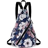 HAWEE Women's Convertible Rope Sling Bag - Water-Resistant Chest Bag & Casual Daypack, Lightweight Crossbody Backpack for Travel, Cycling, Anemone