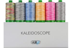 Aurifil Thread Set ''Kaleidoscope'' Collection - 6 Large (1094 Yards Each) 40wt Variegated Spools AC40KC6