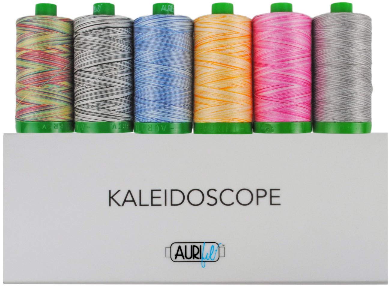 Aurifil Thread Set ''Kaleidoscope'' Collection - 6 Large (1094 Yards Each) 40wt Variegated Spools AC40KC6 — image 1