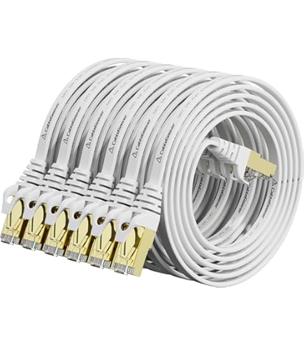 1CONN 10x 0,5 M - Câble réseau CAT-6a Câble Ethernet Lan Patch Connecteur RJ-45 SFTP 10GB/s