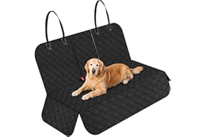 Eamefia Dog Car Seat Cover for Back Seat,New Upgraded Thickened Dog Car Seat Cover,Waterproof and Wear-Resistant Bench Back Seat Cover with Non-Slip Pad,Universal Size Fits Cars, Trucks, SUVs