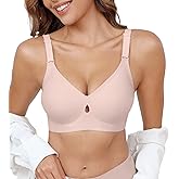 DEANGELMON Bras for Women No Underwire Wireless Push Up Bras - Seamless Full Coverage Bralettes Comfortable Everyday Bra