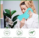 Lanjue 5 Pack Makeup Remover Cloths Flannel 15.75x7.87in Black Violet Red Green view 3