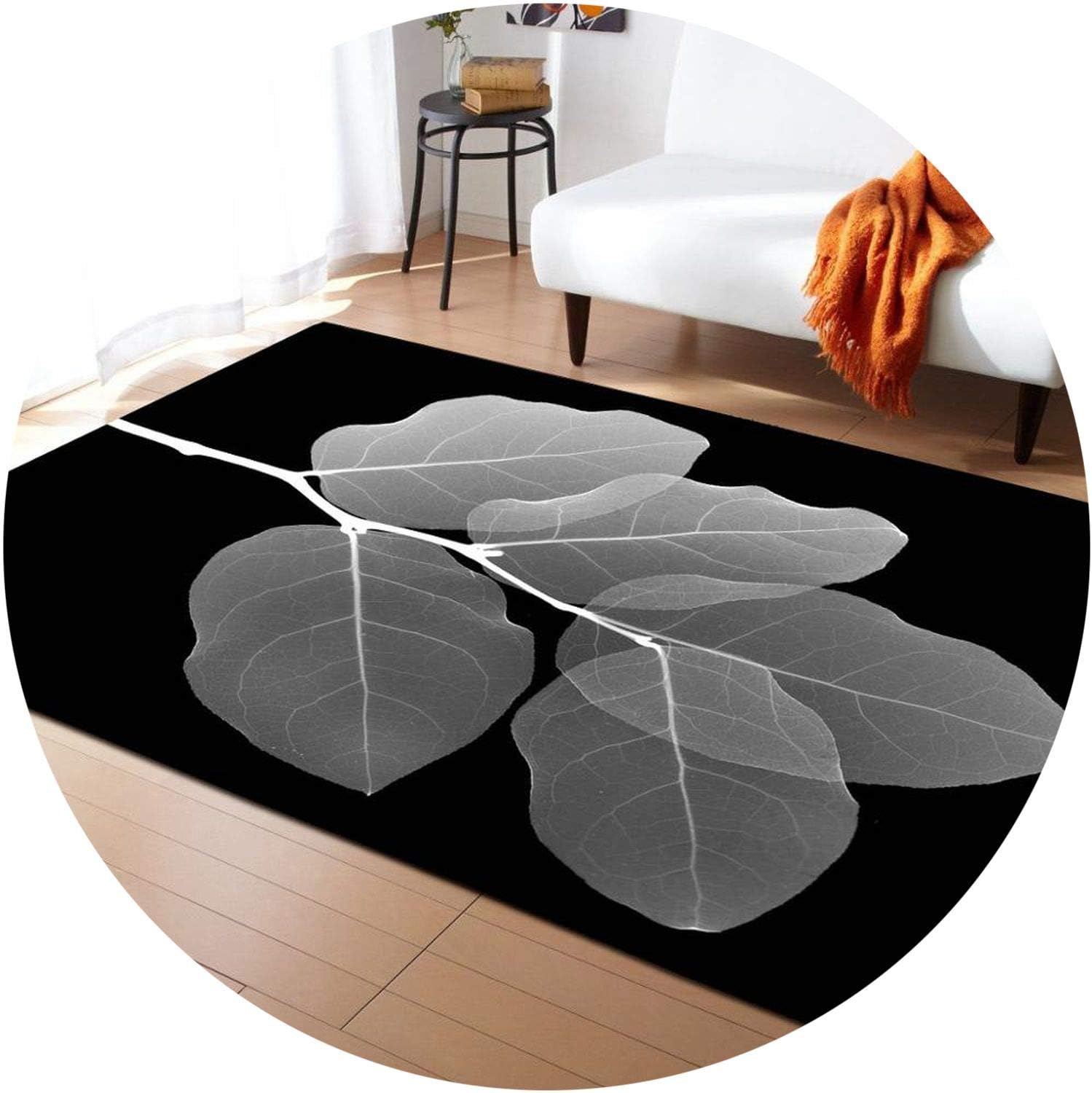 better-caress Alfombra Grande 3D con diseño de Hojas Verdes para