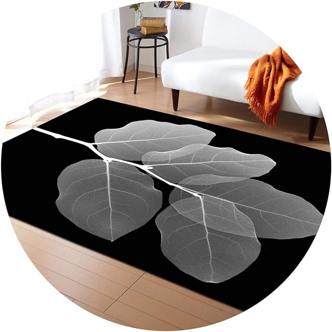 better-caress Alfombra Grande 3D con diseño de Hojas Verdes para