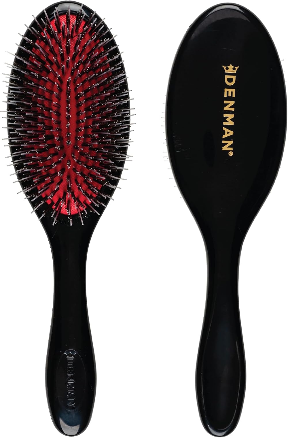 Denman D81M Boar Bristle Hair Brush - Detangling, Smoothing, Shine for All Hair