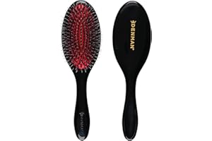 Denman Boar Bristle Hair Brush – Smoothing & Shine Enhancing for Slick Back Styles, Curl Defining & Detangling. Hairbrush with Natural Bristles for all Hair Types for Women & Men