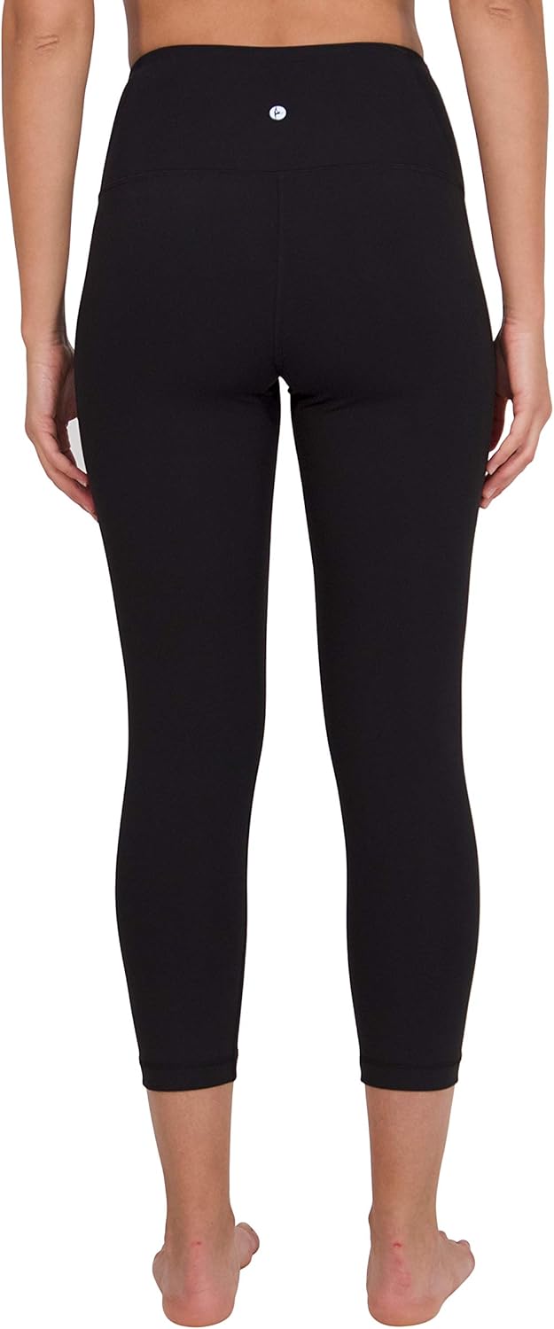 90 Degree By Reflex High Waist Squat Proof Capris - 22” Interlink Workout Capris: Clothing
