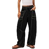 Yanekop Women's Baggy Wide Leg Palazzo Pants