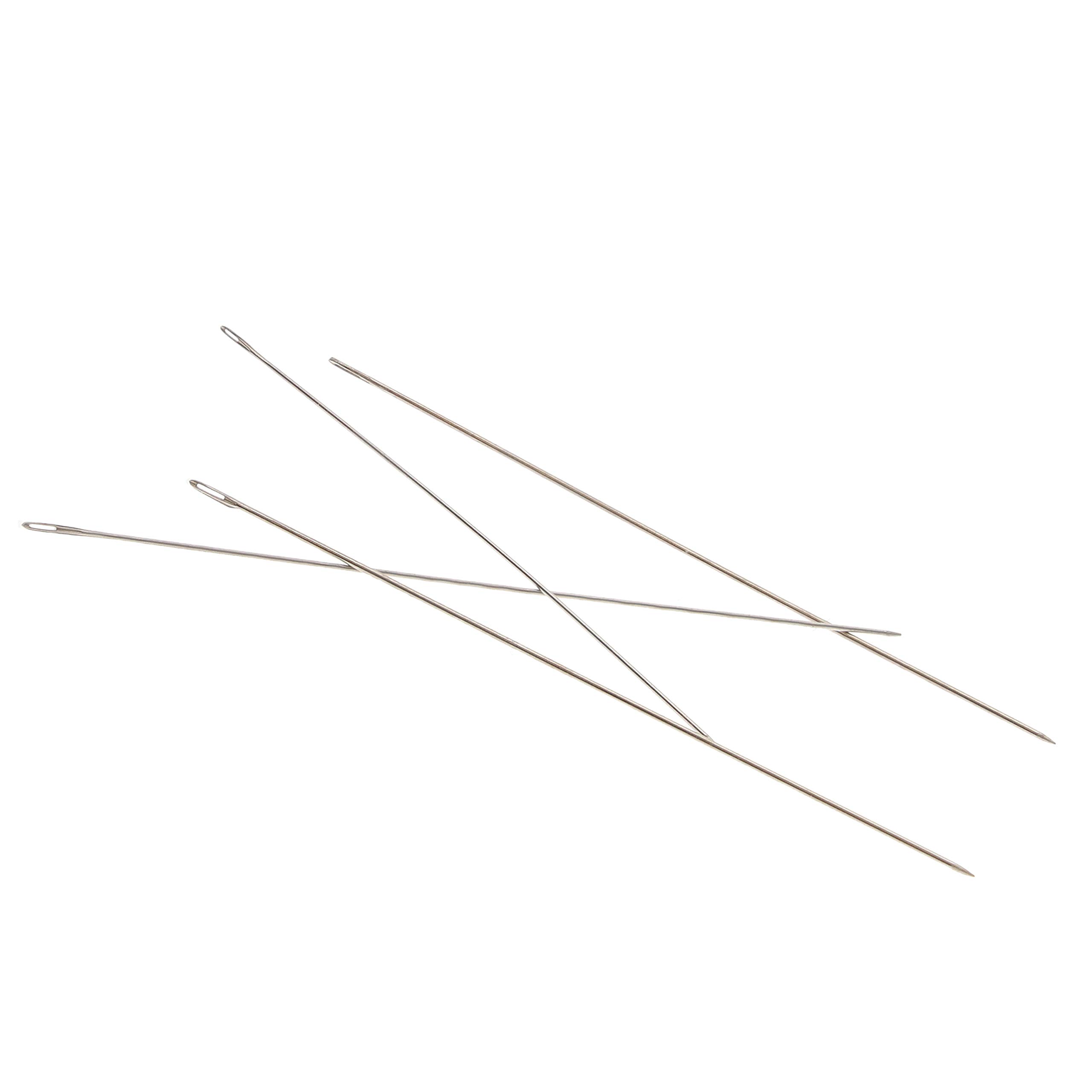 The Beadsmith Bead Embroidery Needles, Size 10 and 12 Assortment, Pack of 4, European Quality, Ideal for Right Angle Weave - The Blunt Tips Will not fray Threads as They Pass!