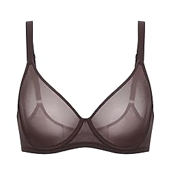 DELIMIRA Women's Cosnufy Sheer Mesh Bra Full