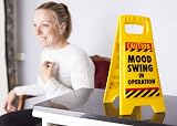 Boxer Gifts Mood Swing Novelty Warning Sign Yellow view 7