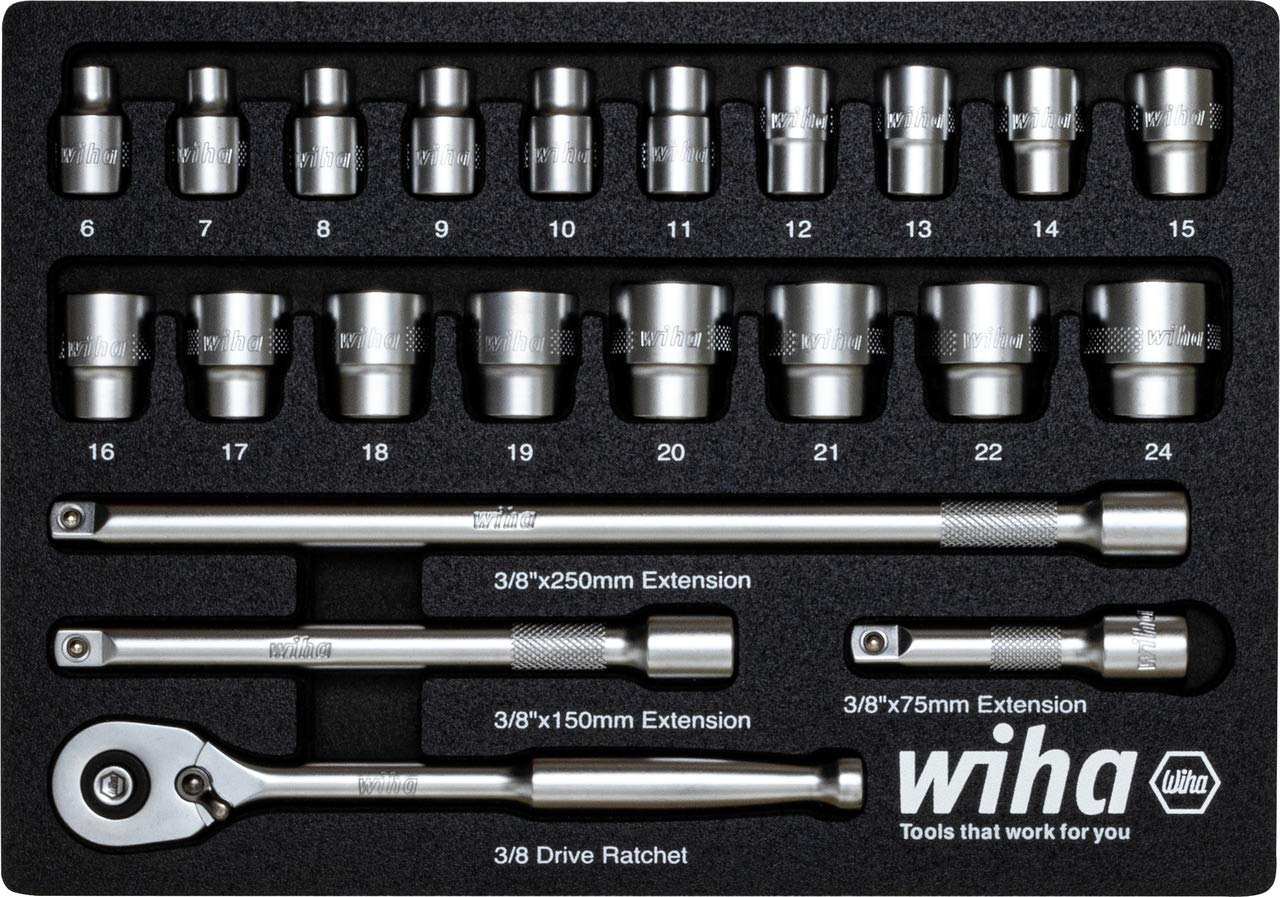 337-91 Socket Set 23 pcs Metric 3/8 Drive