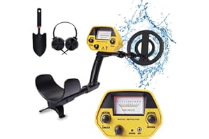 MeinWei Metal Detector for Adults Waterproof Professional Higher Accuracy Metal Detectors, Gold and Silver Metal Detector, 9" Search Coil, with Adjustable Pointer Display (DISC & All Metal Mode)