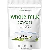 Micro Ingredients Whole Milk Powder, 4 lb | Pasture-Raised, rBST-Free | Pure &amp; Rich in Protein | Ideal for Baking &amp; Everyday Use | Non-GMO, Gluten-Free, Premium Grade