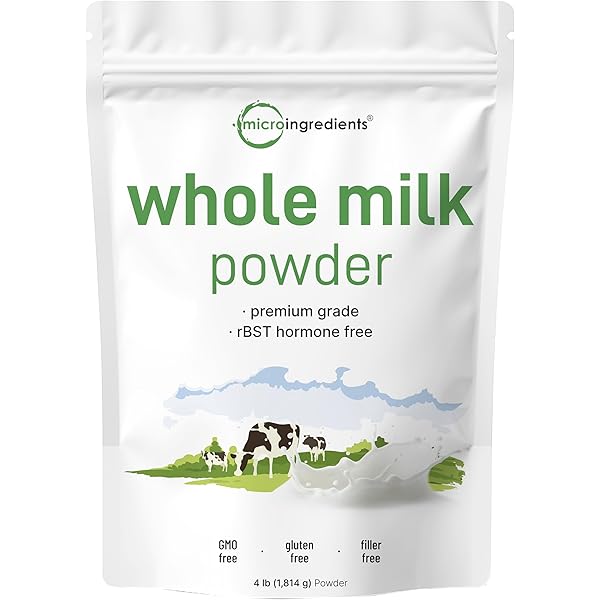 Whole Milk Powder 3lbs - Pasture Raised USA Made For Baking & Cooking - 9g Protein Per Serving