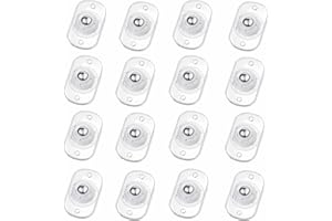TRVL FIELDER Self Adhesive Caster Wheels, Appliance Rollers for Kitchen Appliances, 360° Swivel Mini Universal Wheel Roller Casters, Sticky Pulley for Trash Can, Storage Box, Small Furniture (Clear - 16 Pcs)