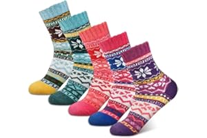 FUAOIS Stocking Stuffers for Women Teen Girls - Christmas Gifts for Mom Wife Sister Fuzzy Socks for Women Winter Soft Warm Wool Cozy