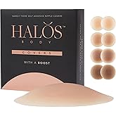 Halos Body Padded Nipple Covers – Enhancing Pasties with Extra Coverage – Reusable Silicone Design for Sensitive Skin