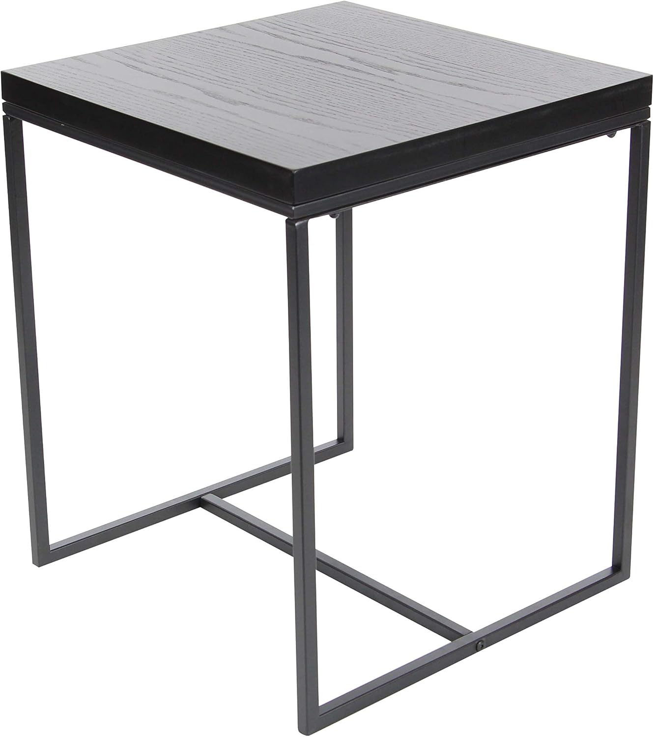 Deco 79 19"x 21" x 23" Metal And Wood Accent Table (Set Of 3), 19" x 21" x 23", Light Dark Brown/Gold: Furniture & Decor