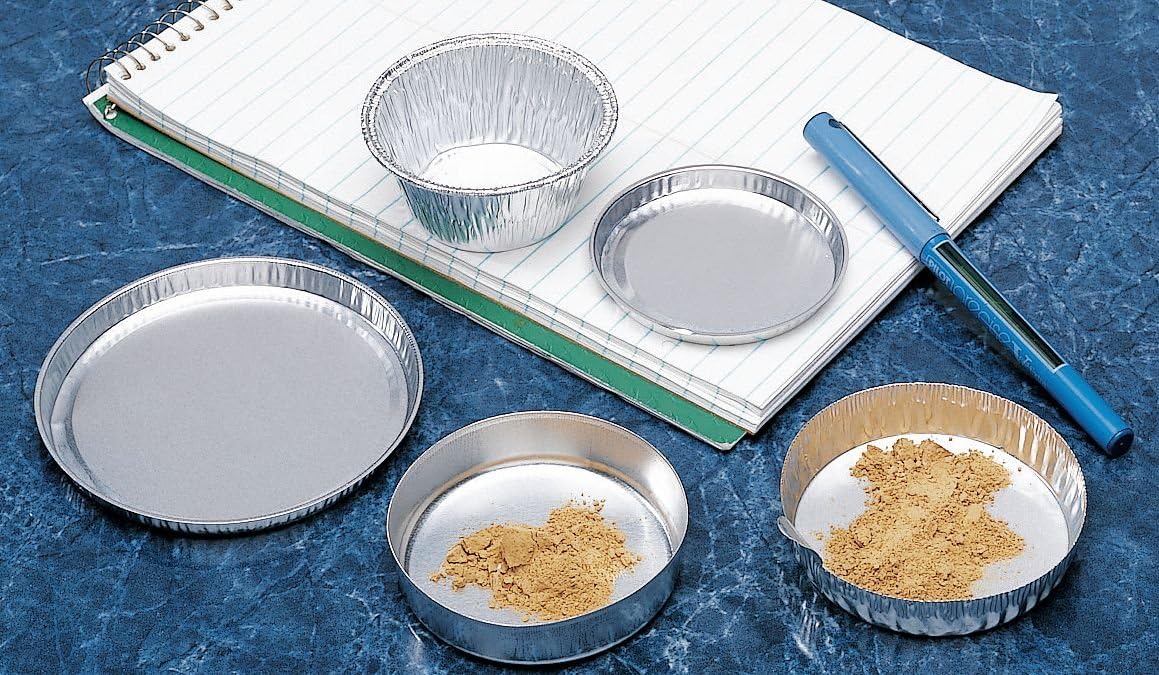 Eagle Thermoplastic Disposable Aluminum Crinkle Dishes with Tabs D43-100 (Pack of 100)