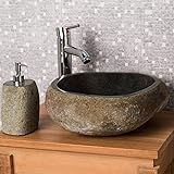 Bathco - Lavabo Bathco Sobre Encimera Piedra Fiji Beige 450X150: Amazon