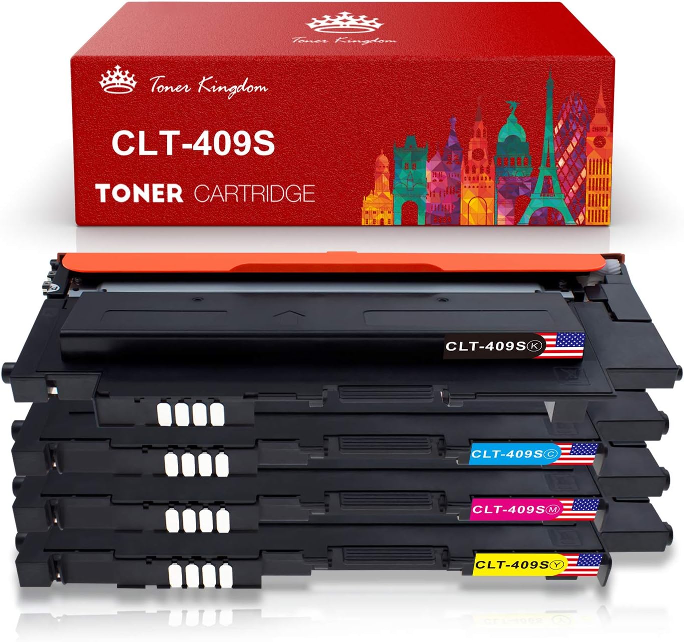 Toner Kingdom 4 Pack Compatible Toner Cartridge For Samsung CLT-P4092C CLT-K4092S CLT-C4092S CLT-Y4092S CLT-M4092S CLP-310 CLP-310N CLP-315 CLP-315W CLX-3175 CLX-3175FN CLX-3175FW CLX-3175N Printer (1 Black, 1 Cyan, 1 Yellow, 1 Magenta) …