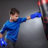 Grosee Kids Boxing Gloves 6oz 8oz Blue Youth Training Sparring MMA Muay Thai view 7