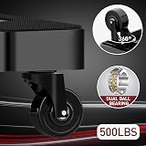 SOLEJAZZ Folding Hand Truck Dolly 500 lb 6 Wheels 2 Straps Black view 3