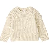 FOCICI Baby Girl Clothes Cute Knit Sweater Warm Crewneck Long Sleeve Tops Pullover Sweatshirt Fall Winter Outfits 3-24 Months