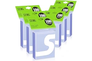 SEFOWG 600ct Card Sleeves, Clear Penny Sleeves for Trading Cards, Sports Card Sleeve, Baseball Card Sleeve, Ultra Soft Plastic Card Protector Sleeve for Football, MTG, PKM, Game, Standard Cards