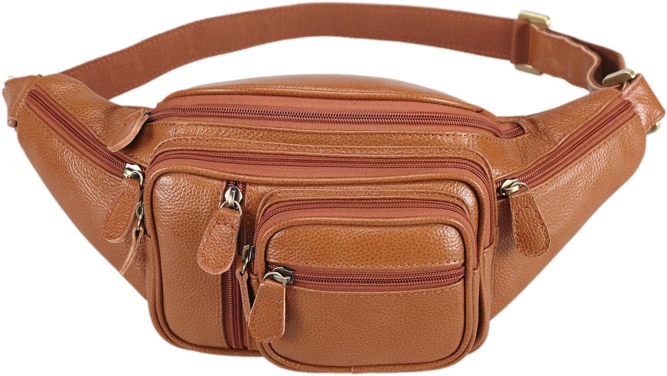 Tan leather fanny pack Clearance
