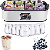 Preshwous Yogurt Maker, 1.4L Automatic Yogurt Maker Machine with Adjust Temp & Timer Control, Probiotic Yogurt Makers with 8 