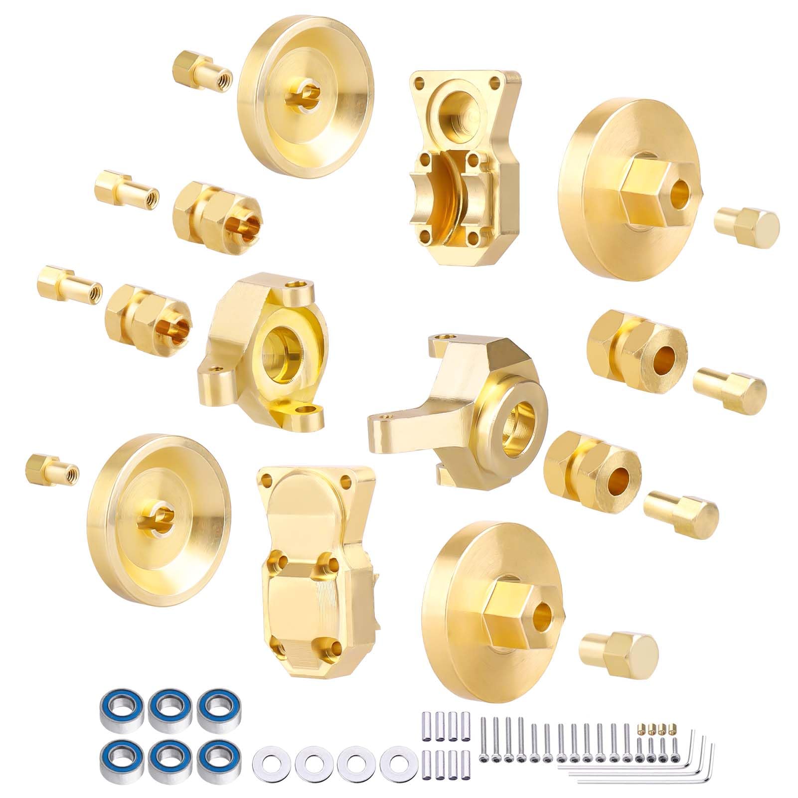 AllinRC SCX24 Brass Upgrades Set Steering Knuckles