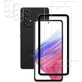 HKKAIS Easy Alignment Frame Designed For Samsung Galaxy A53 5G 2022 Tempered Glass Screen Protector 2-Pack Camera Lens Protector Film 2-Pack