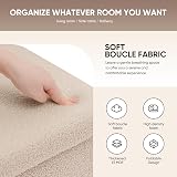 Bonlife Small Folding Storage Ottoman Beige 32x32x32cm Foot Stool view 5