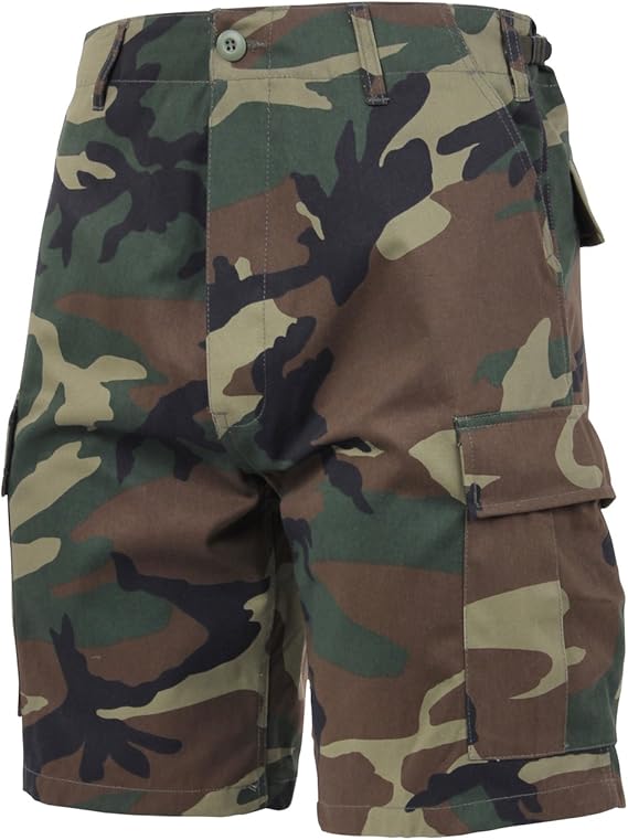 woodland camo cargo shorts