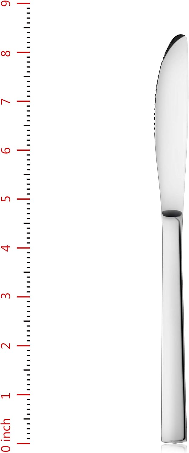 New Star Foodservice 58789 Windsor Pattern, 18/0 Stainless Steel, Dinner Knife, 8.2-Inch, Set of 12: Kitchen & Dining