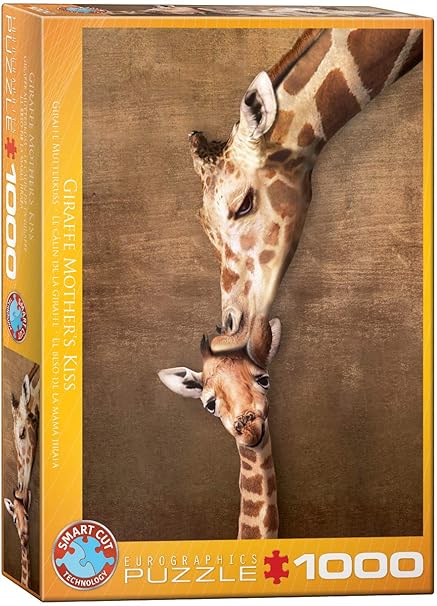 P Graham Dunn Mother Giraffe Kissing Baby Giraffe Love 16 X 13 Wood Wall Art Sign