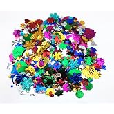 Honbay 100 Gram Mixed Sequins and Spangles Craft Supplies, Assorted Shapes, Color and Sizes