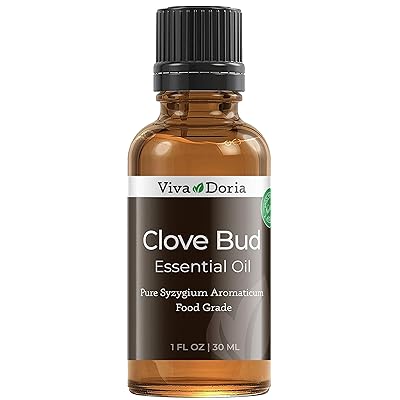 Viva Doria 100% Pure Clove Bud Essential Oil, Undiluted, Food Grade, 30 mL (1 fl oz)