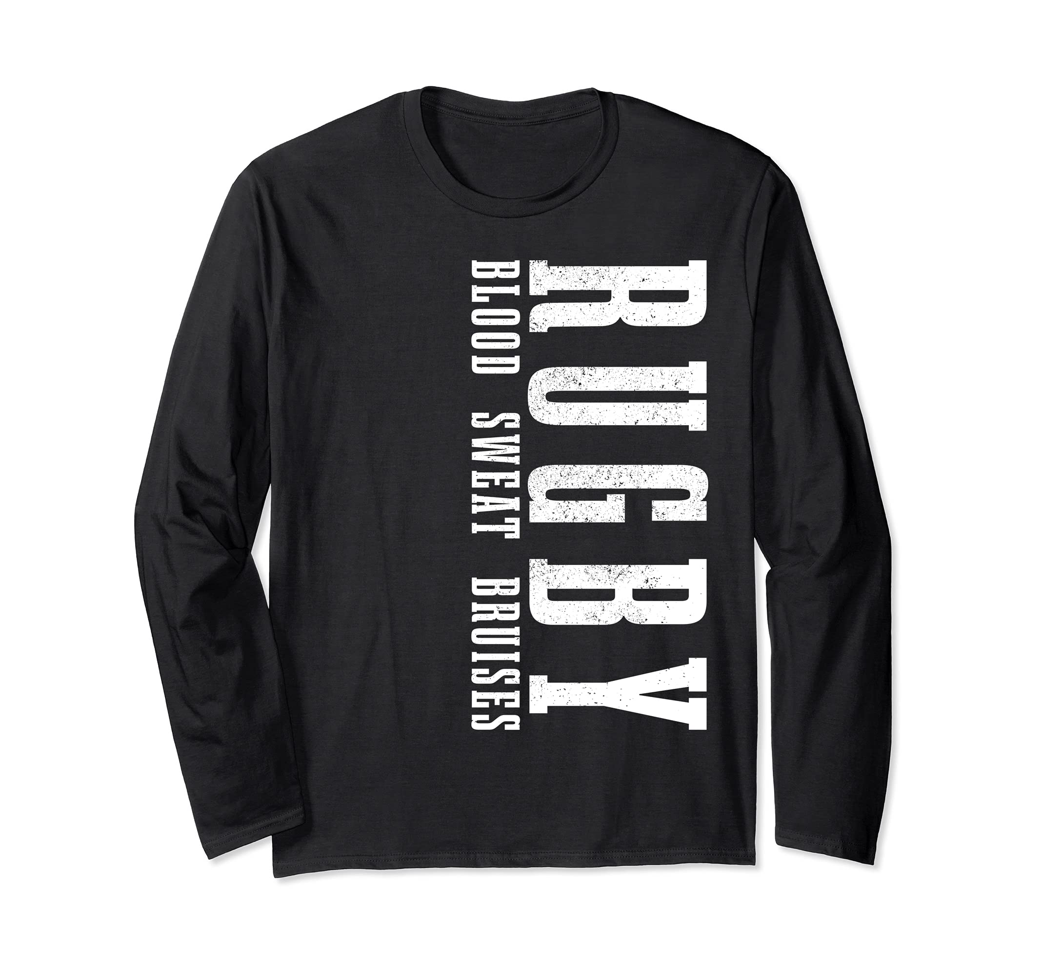 Rugby Blood Sweat Bruises Funny Rugby Player Fan Long Sleeve T-Shirt